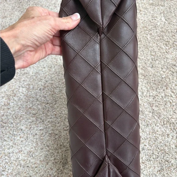 Tory Burch large Flemming hobo plum gold purse quilted EUC - Picture 10 of 14